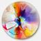 Designart - Creative Flower in Multiple Colors' Disc Large Floral Artwork on Metal